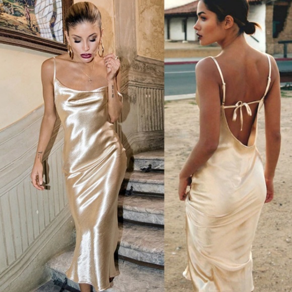 Indian Way Co Dresses & Skirts - Sexy Backless Party Maxi Wedding Slip Dress NEW!